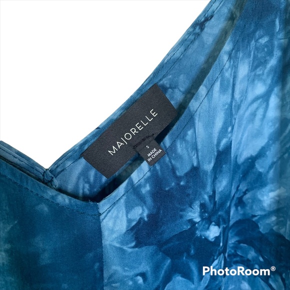 Majorelle Delaney Midi Dress in Blue Tie Dye - Picture 5 of 8